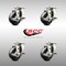 Service Caster 3 Inch 316SS Hard Rubber Wheel Swivel Top Plate Caster Set with Brake SCC SCC-SS31620S314-HRS-TLB-4 - alternate 5